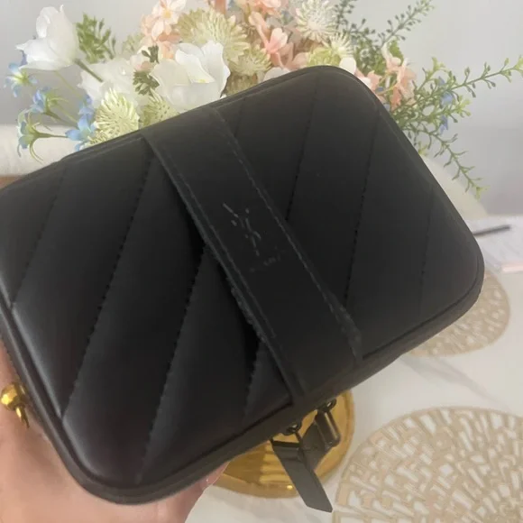 YSL Beauty Makeup Cosmetic Vanity Bag- Gold - Picture 8 of 11